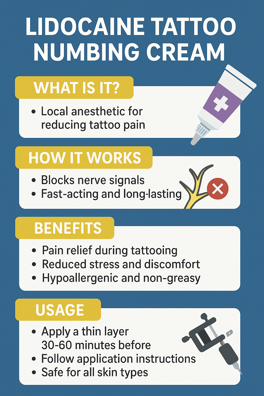Lidocaine Tattoo Numbing Cream