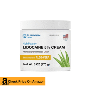 11. Puregen Labs Lidocaine Pain Relief Cream (Medical-Grade Formula)