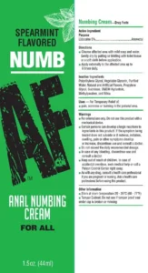 Key Ingredients in Numb AF Anal Numbing Cream